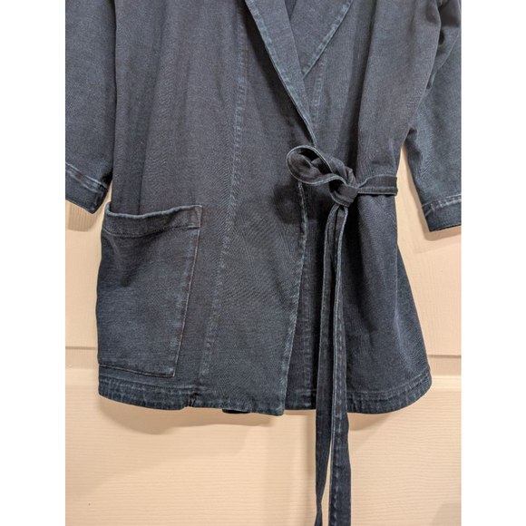 Women's AG Jeans Adriano Goldschmied Blue Denim Wrap Blazer S - Picture 4 of 8